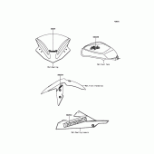 Схема вузла: Decals(Ebony) для Kawasaki EX300 Ninja 300 ABS