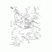 Схема узла: Крепление двигателя для Kawasaki VN1700 Vulcan 1700 Classic LT