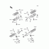 Схема вузла: Підніжки для Kawasaki ZR400 Zephyr X