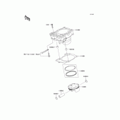 Схема узла: Цилиндр & Поршень для Kawasaki KX250/ KX252 KX250F