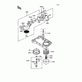 Схема узла: Масляный насос для Kawasaki ZX400 Z400FII