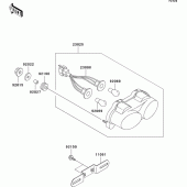 Схема вузла: Taillight(s) для Kawasaki ZX636 Ninja ZX-6R