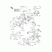 Схема узла: Задние боковые обтекатели & Защита цепи для Kawasaki VN900 VN900 Classic
