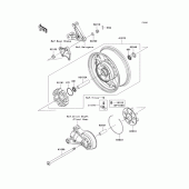 Схема вузла: Заднє колесо & Привідний ланцюг для Kawasaki ZG1400 Concours 14