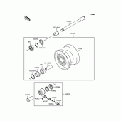 Схема узла: Ступица переднего колеса для Kawasaki ZR750 Zephyr