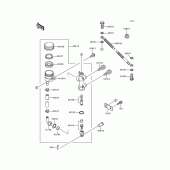 Схема узла: Задний тормозной цилиндр для Kawasaki ZX600 Ninja ZX-6
