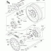 Схема узла: Ступица заднего колеса для Kawasaki ZR1200 ZRX1200