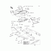 Схема вузла: Задні бічні обтічники & Захист ланцюга для Kawasaki ZR750 Z750S