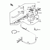 Схема вузла: Clutch master cylinder для Kawasaki VN1500 Vulcan 88