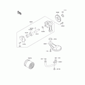 Схема вузла: Масляний насос для Kawasaki ER500 ER-5