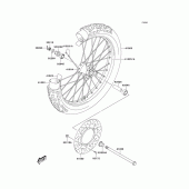 Схема вузла: Ступиця переднього колеса для Kawasaki KLX125 KLX125L