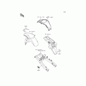 Схема вузла: Інформаційні наклейки для Kawasaki BR125 Z125 Pro