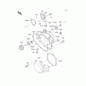 Схема вузла: Engine cover(s) для Kawasaki KX100