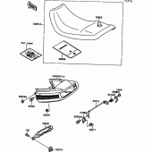 Схема узла: Сиденье (ex500-b1) для Kawasaki EX500 GPZ500S
