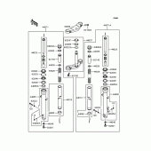 Схема вузла: Вилка передньої осі для Kawasaki ZR250 Balius-II