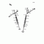 Схема вузла: Рокер & Клапан для Kawasaki EN400 Vulcan 400
