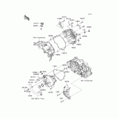 Схема узла: Крышка двигателя для Kawasaki EX250 Ninja 250