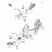 Схема вузла: Підніжки для Kawasaki KX250/ KX252 KX250F