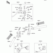 Схема узла: Руль & Пульт управления рулевой для Kawasaki EX500 GPZ500S
