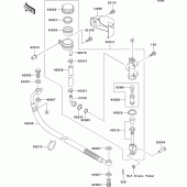 Схема вузла: Задній гальмівний циліндр для Kawasaki VN1500 VN1500 Drifter