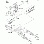 Схема вузла: Задній важіль для Kawasaki ZX1400 ZZR1400 ABS