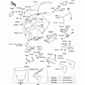 Схема вузла: Cowling(zx600-j1p) для Kawasaki ZX600 Ninja ZX-6R