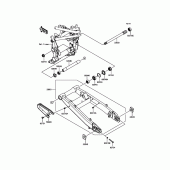 Схема вузла: Задній важіль (маятник) для Kawasaki ZR900 Z900 ABS