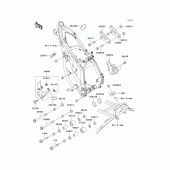 Схема вузла: Кріплення двигуна для Kawasaki KX125