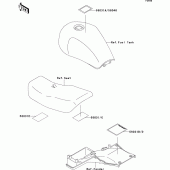 Схема вузла: Інформаційні наклейки для Kawasaki ZR750 Zephyr