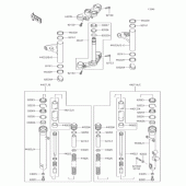 Схема узла: Передняя вилка(LGF/LHF/LHFB) для Kawasaki BJ250