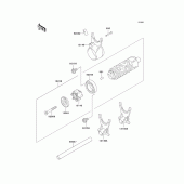 Схема вузла: Gear change drum/shift fork(s) для Kawasaki EX500 Ninja 500R