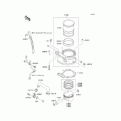 Схема узла: Цилиндр & Поршень для Kawasaki KL650 KLR650