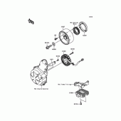 Схема вузла: Генератор та РР для Kawasaki EX400 Ninja 400R ABS