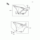 Схема вузла: Бічна кришка для Kawasaki KX100