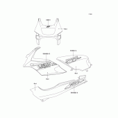 Схема вузла: Decals(red)(ex500-d1) для Kawasaki EX500 GPZ500S