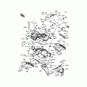Схема вузла: Заднє крило для Kawasaki EN650 Vulcan S