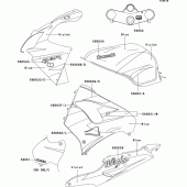 Схема вузла: Decals(zx900-e1p)(violet/blue) для Kawasaki ZX900 Ninja ZX-9R