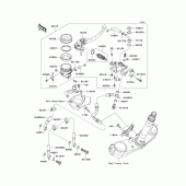 Схема узла: Передний тормозной цилиндр для Kawasaki ZX1400 Ninja ZX-14