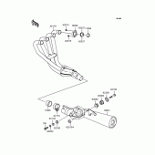 Схема вузла: Вихлопна система для Kawasaki ZR400 Zephyr X