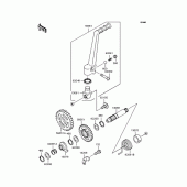 Схема вузла: Kickstarter mechanism для Kawasaki KX125