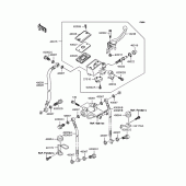 Схема узла: Передний тормозной цилиндр для Kawasaki ZR1200 ZRX1200S