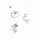 Схема вузла: Інформаційні наклейки для Kawasaki ZX1000 Ninja H2R