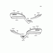 Схема вузла: Наклейки (red; ZR400-G5) для Kawasaki ZR400 Zephyr X