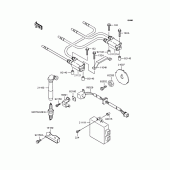 Схема узла: Катушка зажигания для Kawasaki ZX1100 GPZ1100