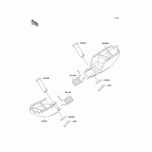 Схема узла: Подножки для Kawasaki KX100