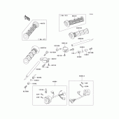 Схема узла: Руль & Пульт управления рулевой для Kawasaki ZX750 Ninja ZX-7R