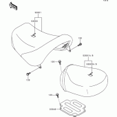 Схема вузла: Сидіння для Kawasaki VN1500 VN1500 Classic Tourer