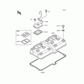 Схема вузла: Клапанна кришка Kawasaki ZX400 ZZR400