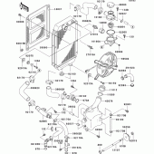 Схема вузла: Радіатор (1/2) для Kawasaki VN800 Vulcan 800 Classic