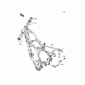 Схема вузла: Рама для Kawasaki KX100